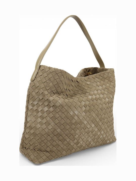 Damentasche Schultertasche Taupe