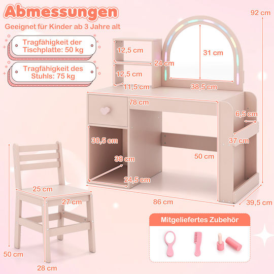 Costway Kinder-Schminktisch