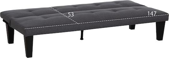 Koro Doppelsitzer Sofa Bett Künstliches Leder Graues 165x75x64cm