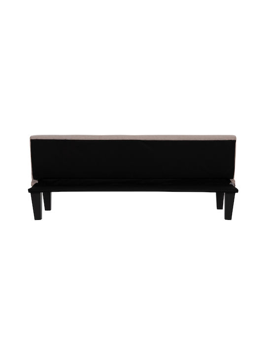 Koro Doppelsitzer Sofa Bett Künstliches Leder Beiges 165x75x64cm