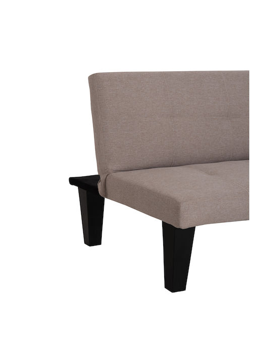 Koro Doppelsitzer Sofa Bett Künstliches Leder Beiges 165x75x64cm