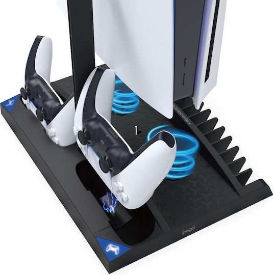 iPega Charger Cooling Station Βάση Φόρτισης PS5 Μαύρη