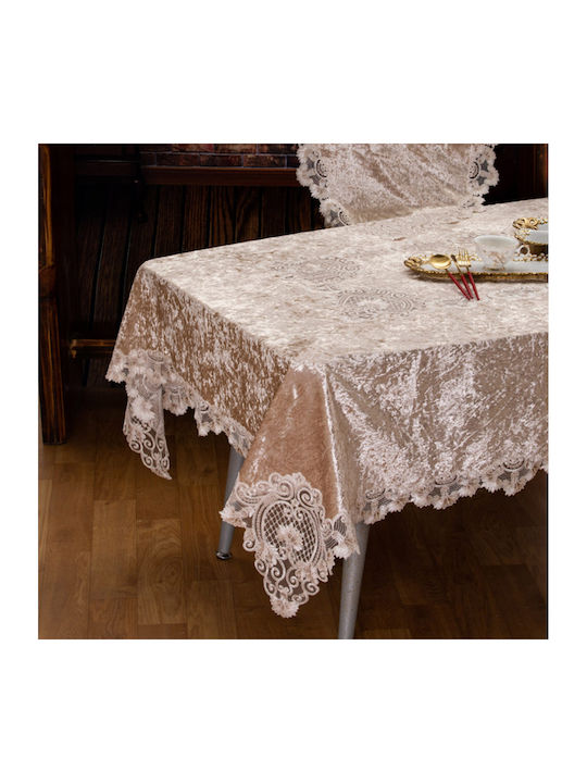 Pls-tb032 Grauer Samt bestickte Seidenspitze 85×85 Liolios Home