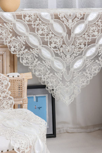 Liolios Home Runner with Embroidery Ivory 40x150cm