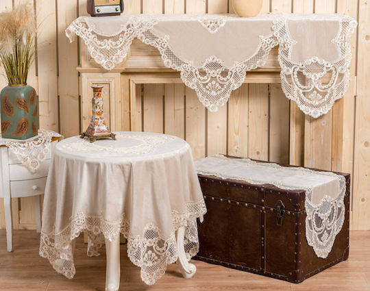 Liolios Home Καρέ Pls-tb022 με Δαντέλα Coffee 85x85εκ. Liolios Home Καρέ Pls-tb022 με Δαντέλα Coffee 85x85εκ.