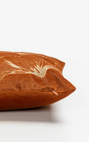 InTheBox Perna De Canapea Ventalia Din Catifea Terracotta Gold 45x45cm