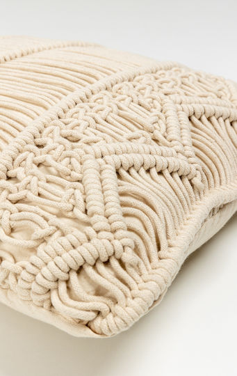 InTheBox Μαξιλάρι Καναπέ Harsha από 100% Βαμβάκι Ivory 45x45εκ.