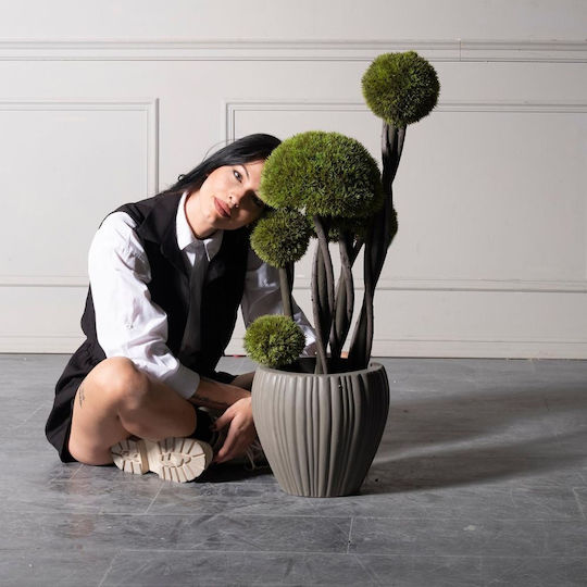Supergreens Uv Τεχνητό Δέντρο Μπονσάι Moss ''mushroom'' Πενταπλό Πράσινο 90 Εκ