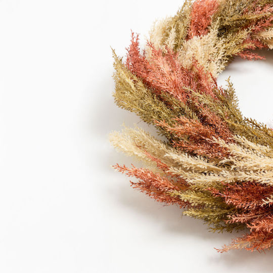Στεφάνι από Pampas grass Πολύχρωμο 60cm InTheBox
