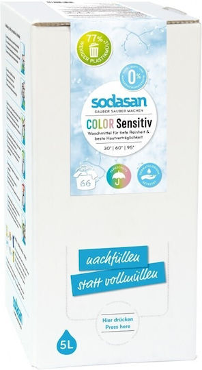 Sodasan Lichid Detergent pentru Sensibil, Culori & Alb Haine 5lt