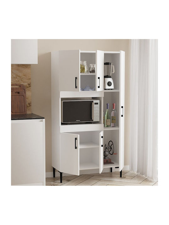 Defne Ντουλάπι Κάτω Φούρνου Λευκή Απόχρωση 89x37.5x160εκ.