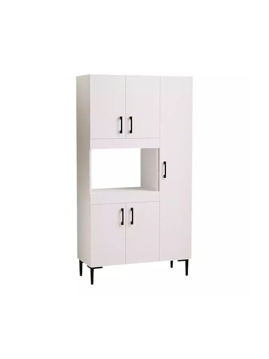 Defne Ντουλάπι Κάτω Φούρνου Λευκή Απόχρωση 89x37.5x160εκ.