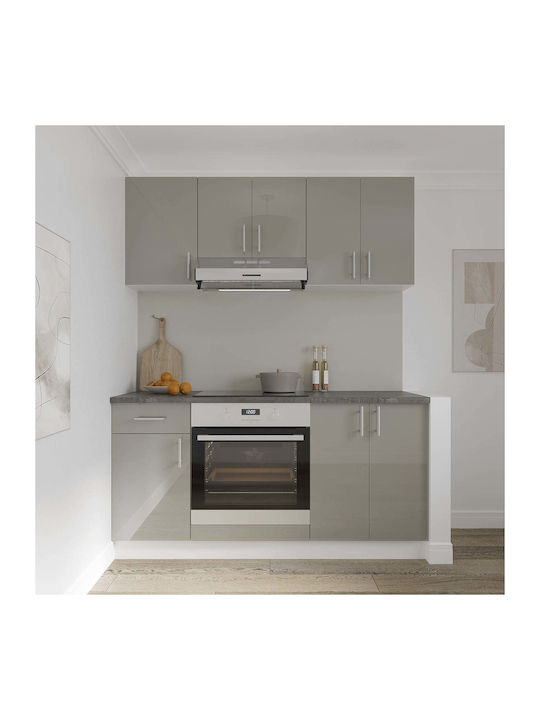 Corp Επιδαπέδιο Ντουλάπι με Πάγκο Εργασίας Glossy Grey/white 40x50x80εκ.