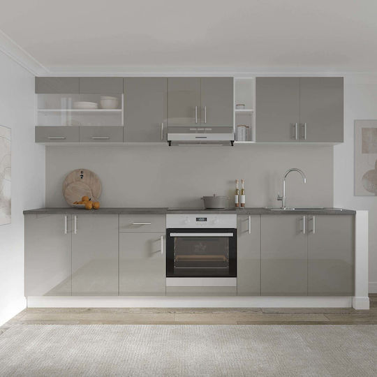 Corp Dulap Suspendata cu Blat de Lucru Glossy Gray/white 40x30x60buc
