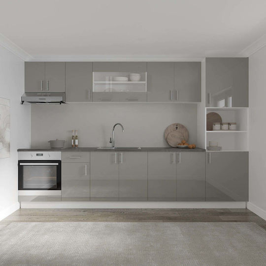 Corp Dulap Suspendata cu Blat de Lucru Glossy Gray/white 40x30x60buc