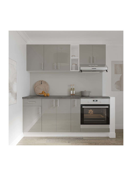 Superior Dulap Suspendata cu Blat de Lucru Glossy Gray/white 40x30x60buc