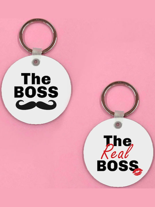 Σετ 2 Μπρελόκ Boss & Real Boss Mdf 5x5