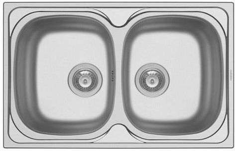 Pyramis Inset Ένθετος Νεροχύτης Inox Μ79xΠ50cm Ασημί