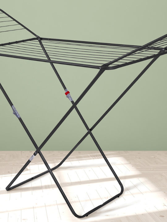 Eurogold Stabilo Metallic Folding Floor Clothes Drying Rack with Hanging Length 18m
