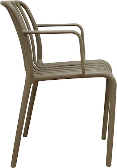 Outdoor Chair Polypropylene Parma-s Brown 55x56x79cm