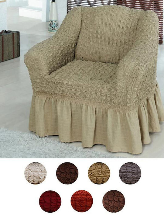 Sunshine Waffle Set of Elastic Sofa Covers Red 1pcs 021-9-red