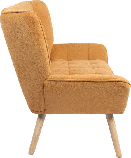 Two-Seater Couch Mustard 126x86x78cm