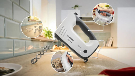 Bosch Μίξερ με Πλαστικό Κάδο Λευκό 750W