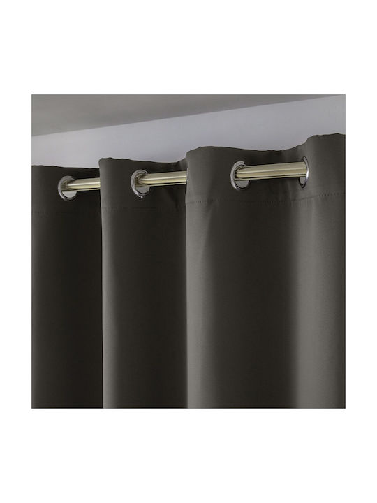 Beauty Home Blackout Curtain with Brown Grommets 140x270cm