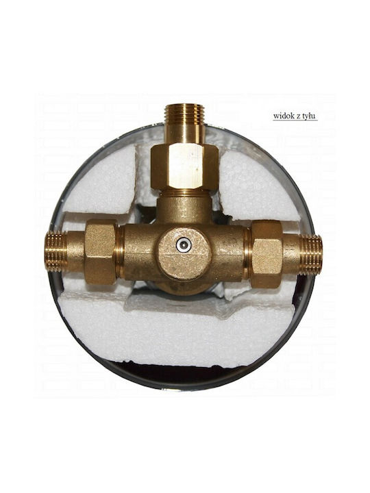 River Built-in Mixer & Supply Set for Shower Silver