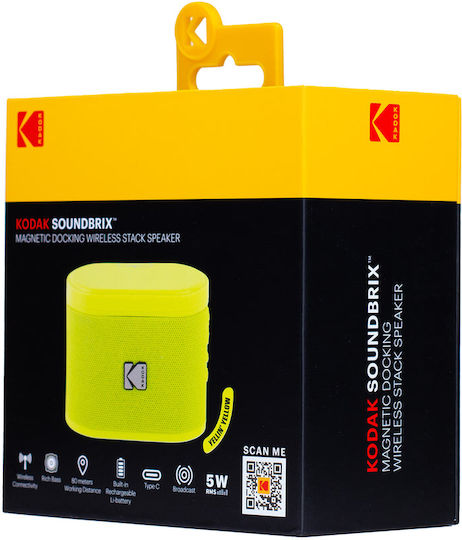 Kodak SOUNDBRIX Bluetooth Speaker 5W with Battery Life up to 5 hours Yellin' Yellow