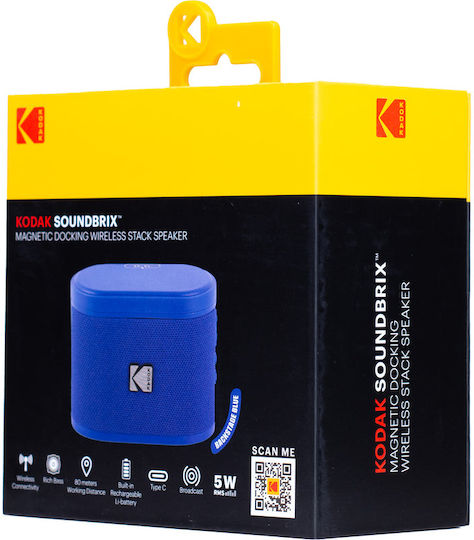 Kodak SOUNDBRIX Bluetooth високоговорител 5W с живот на батерията до 5 часа Backstage Blue