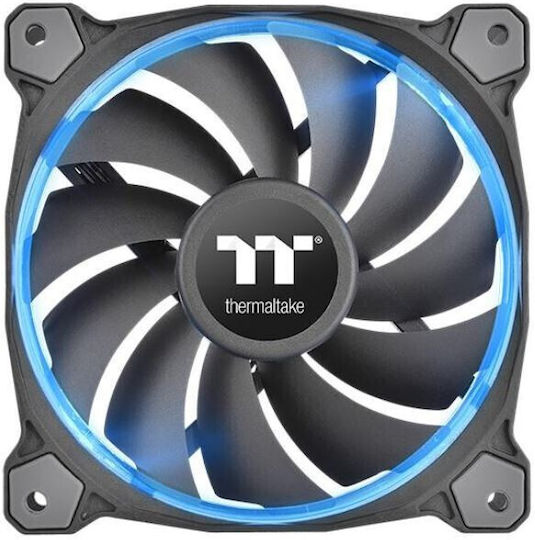 Thermaltake Ventilator Riing 12 TT Premium Edition Pentru Carcasă 120mm (1400rpm / 48.79cfm) cu Iluminare RGB și Conexiune 4-Pin PWM 3 Bucăți