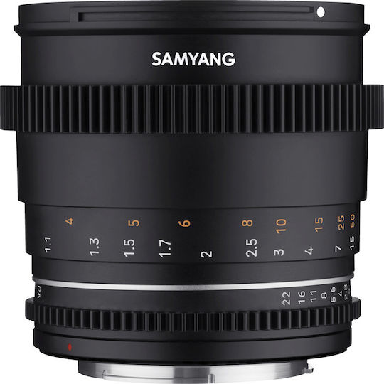 Samyang Full Frame Φωτογραφικός Φακός MF 85mm T1,5 VDSLR MK2 Telephoto για Canon RF Mount Μαύρος