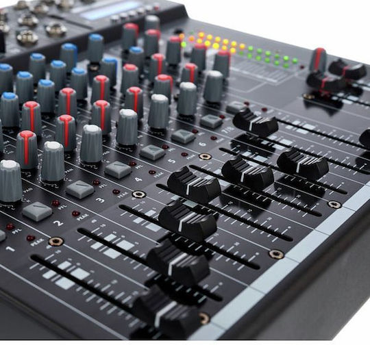 The t.mix 1202 FXMP USB Analoge Konsole 12 Kanäle mit Phantom Power & 6 XLR-Eingänge & Bluetooth