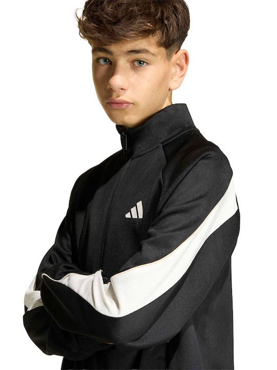 Athleisure Kids Knitted Black Cardigan