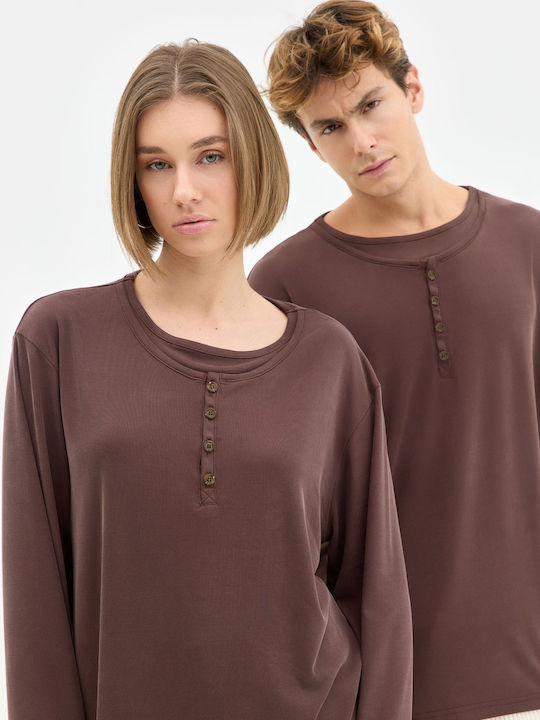 Long Sleeve Blouse Brown