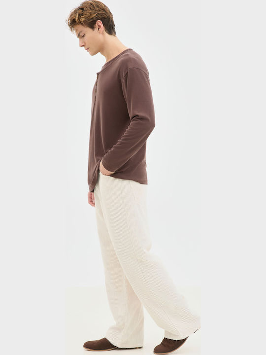 Long Sleeve Blouse Brown