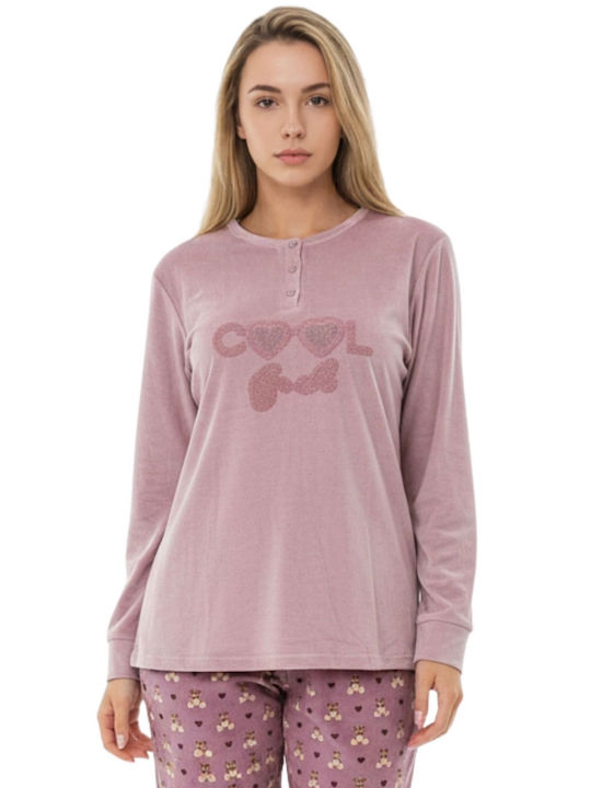 Lovelx Homewear Χειμερινό Γυναικείο Σετ Πιτζάμας Σάπιο Μήλο Lovelx Homewear Χειμερινό Γυναικείο Σετ Πιτζάμας Σάπιο Μήλο