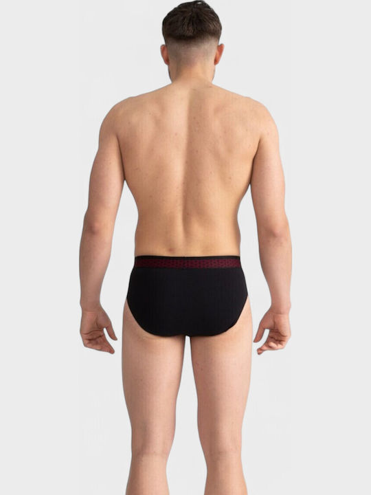 Men's Slip Black with Patterns