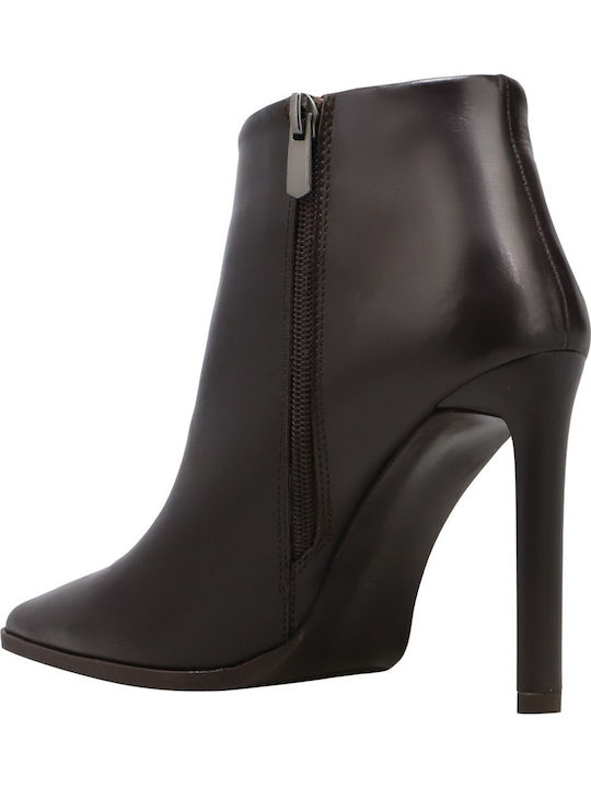 Leder Stiefeletten Damen Braun