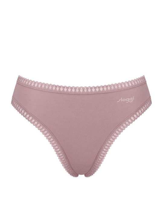 H High High Waist Women's Slip 3Pack with Lace Pink