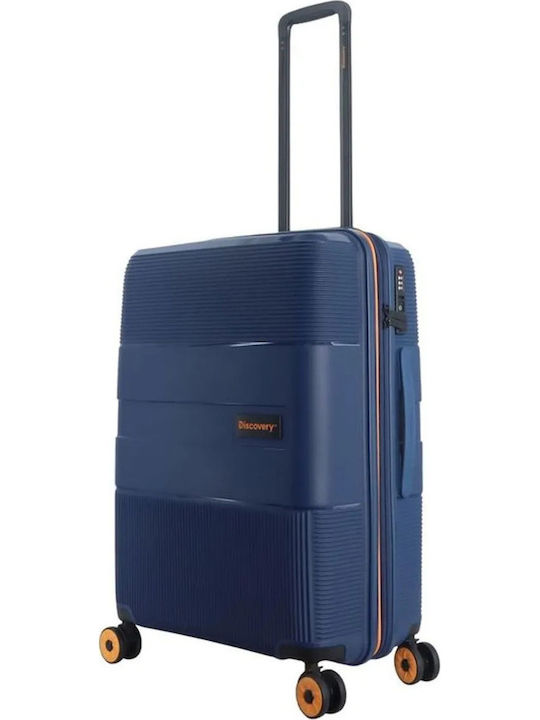 Discovery Mittlerer Hart Blauer Reisetrolley mit 4 Rädern Höhe 67cm