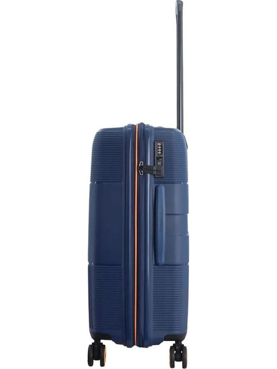 Discovery Mittlerer Hart Blauer Reisetrolley mit 4 Rädern Höhe 67cm