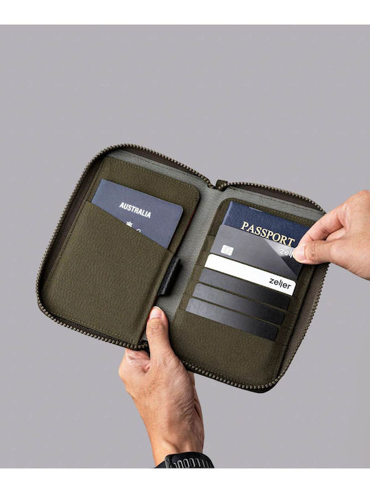 Ανδρικό Πορτοφόλι Ταξιδίου με RFID Πράσινο