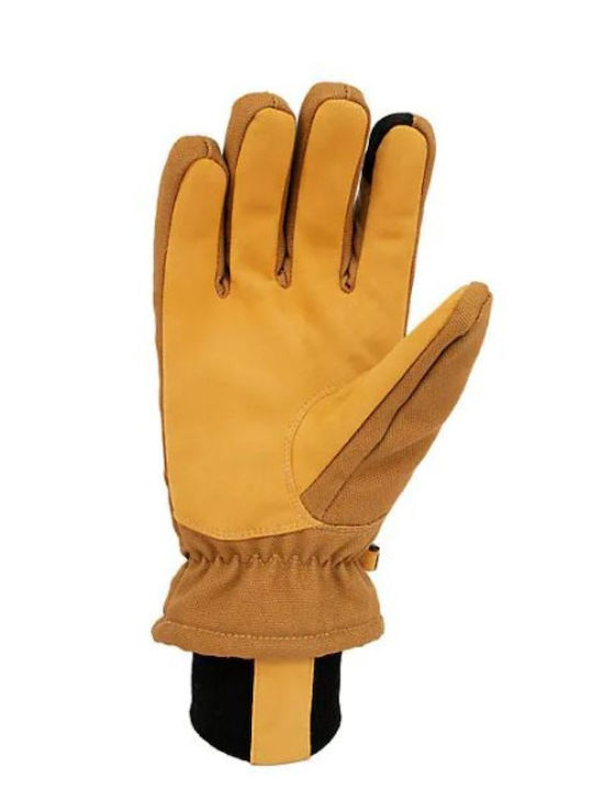 Men's Knitted Gloves Brown