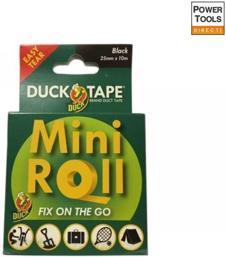 Duck Self-Adhesive Fabric Tape Black 25mmx10m 1pcs