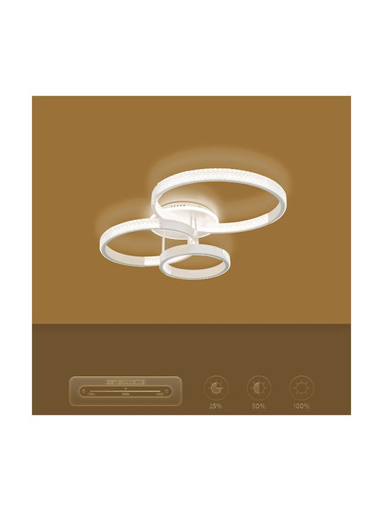 kelvo Ceiling Mount Light 80cm White with Integrated LED