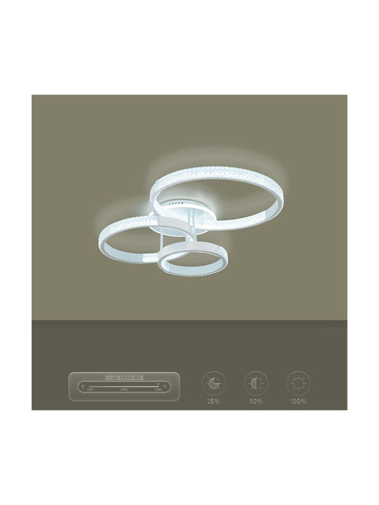 kelvo Ceiling Mount Light 80cm White with Integrated LED