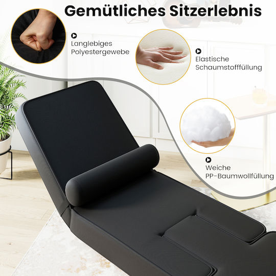 Costway Табуретка Плажен Черен