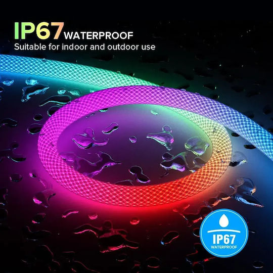 Waterproof LED Strip USB 5V RGB Light 2m Neon Flex with Power Supply & Remote Control